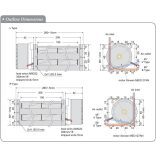 MCD419SP - Sinwan DC Crossflow fan, Dia. Φ40xL.190x260x60mm 80~60 CFM