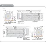 MCD529SP - Sinwan DC Crossflow fan, Dia. Φ50xL.290x360x70mm 107~60 CFM