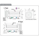 MCD612SP - Sinwan DC Crossflow fan, Dia. Φ60xL.120x185x90mm 84~51 CFM
