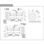 MCD624SP - Sinwan DC Crossflow fan, Dia. Φ60xL.240x307x90mm 130~78 CFM