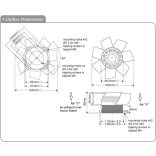 MK180F (HR) - Sinwan AC Skeleton Fan, Metal Impeller, Dia.160x80mm / 6.5inch 410~210 CFM
