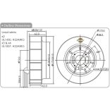 PFD175RAN - Sinwan DC Fan, Motorized Impeller, Backward curved blades, Dia.175x69mm/6.9x2.7inch 437CFM
