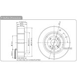 PFD220RAN - Sinwan DC Fan, Motorized Impeller, Backward curved blades, Dia.220x71mm/8.6x2.7inch 621CFM 