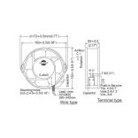 S172EAP (7) - Sinwan AC Plastic Impeller Tubeaxial Fan, Dia. 150x172x55mm/6x2.2inch 265 CFM - 7 blades