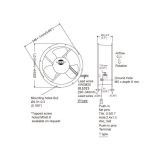 S254RAP - Sinwan AC Plastic Impeller Tubeaxial Fan, Dia.254x89mm/10x3.5inch 1068 CFM