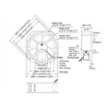 S280RAP - Sinwan AC Plastic Impeller Tubeaxial Fan, 280x280x88.9mm/11x3.5inch 1450 CFM