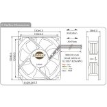 SD1238PT (CW/CCW) - Sinwan Reversible Flow Fan Dia.120x120x38mm / 4.7x1.5inch 146 CFM 