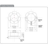 SDK6025PT - Sinwan DC Skeleton Fan Dia.56x25mm / 2.2inch 38~12 CFM